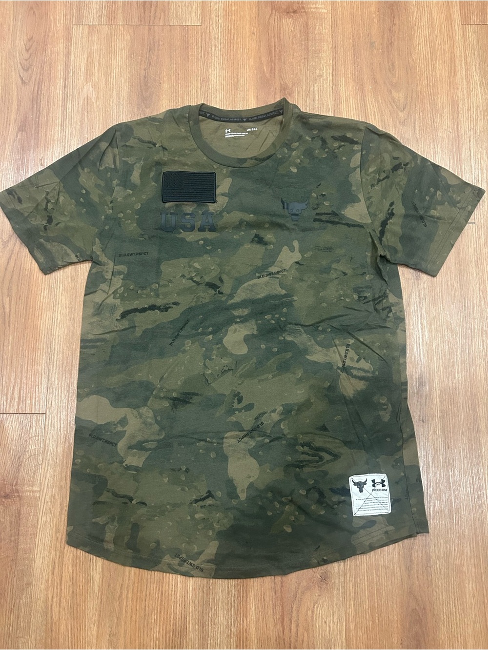 Under Armour Project Rock Men’s Camo Crewneck T-Shirt - Olive